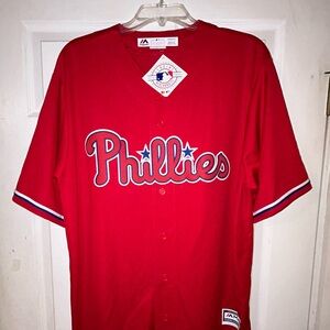 ⚾️🔔🏟️ Philadelphia Phillies Majestic MLB Baseball Jersey 🏟️⚾️